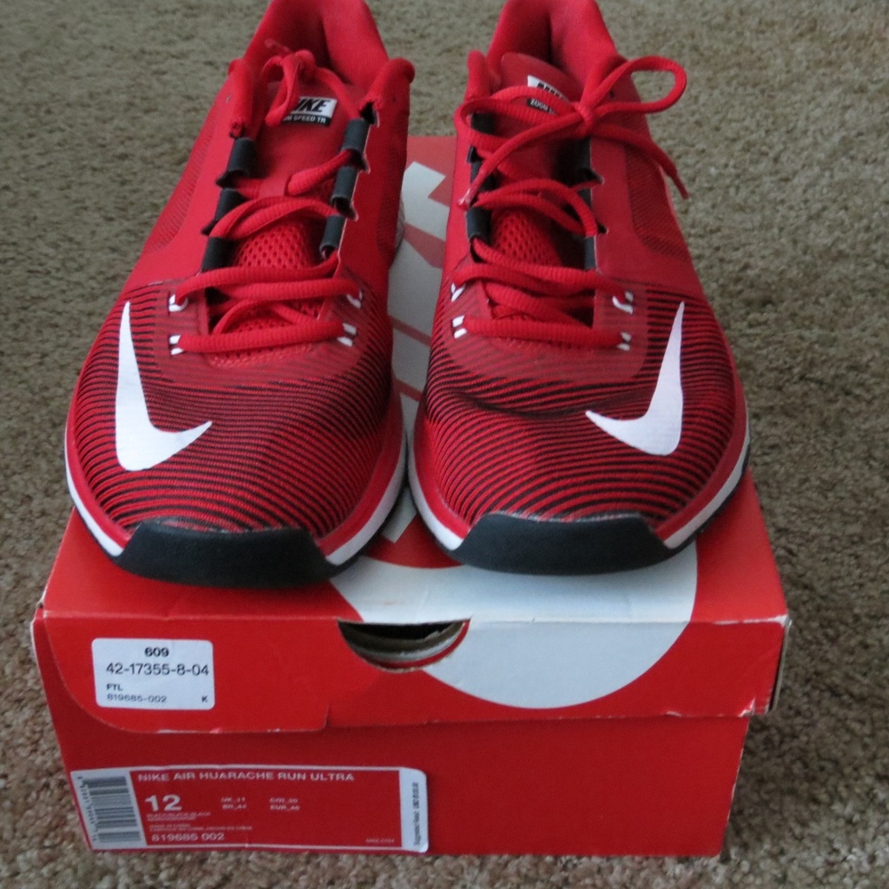 Red Size 12 Nike Air Huarache Run Ultra